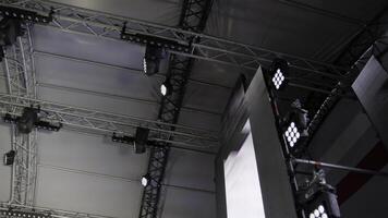 Industrial Lighting Installation Services in Versatile Event Space for Various Occasions. Clip photo