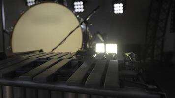 The Vibrant and Diverse Setup of Musical Instruments Within a Contemporary Studio Environment. Clip photo