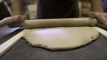 Hands Skillfully Working with Clay during an Engaging Pottery Class Experience in a Studio. Stock Clip photo