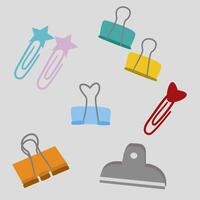 Set of paperclip illustration vector