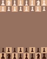 Chess. Frame poster, template with empty space for your text. vector