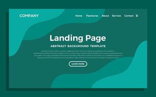 blue abstract landing page background template design vector