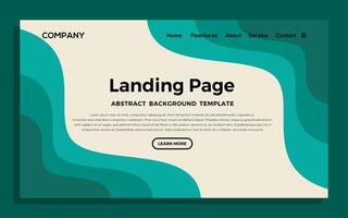 new green landing page background template design vector