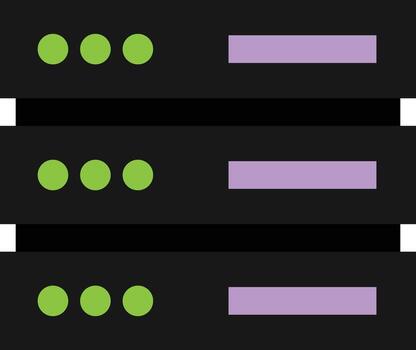 Servers Database Network vector
