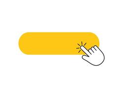 Click here blank web banner button with action hand vector