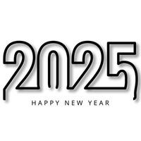2025 new year celebration card on white background vector