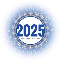 2025 new year celebration golden text colorful background vector