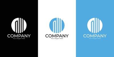 Modern company logo with a sleek and professional design, ideal for versatile branding. vector