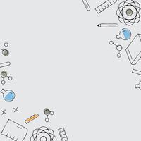 Science and technology background with various objects vector
