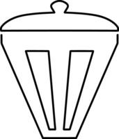 Outline Trash box icon isolated Recycled symbol vector