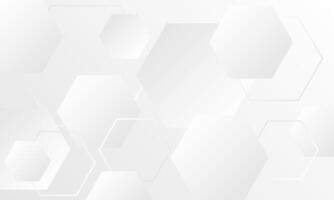 Modern hexagonal silver gradient background vector