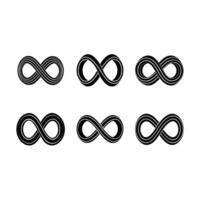 Infinity Loop Sha - and Linocut Silhouette Design vector