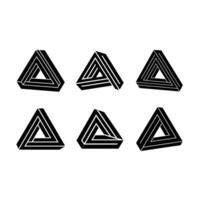 Impossible Shape - and Linocut Silhouette Design vector