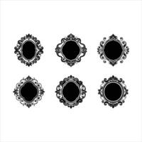 Decorative Frame - and Linocut Silhouette Design vector