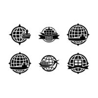 and Linocut Silhouette Design for Import-Export vector