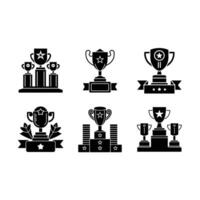 Leaderboard and Linocut Silhouette Design vector