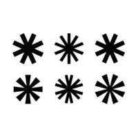 Asterisk Icon - and Linocut Silhouette Design vector