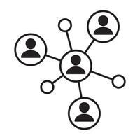 People network icon. Social network connection and global business communication concept. vector