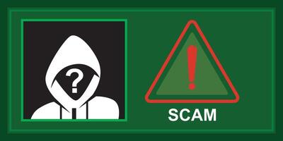 Safety hazard warning sign. alert button for fraud. illustration vector