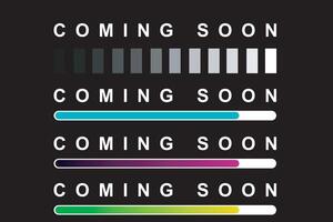 Coming soon element set with modern style. for web design, banners and posters for promos and upcoming events vector