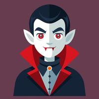 Dracula vampire icon in flat style vector