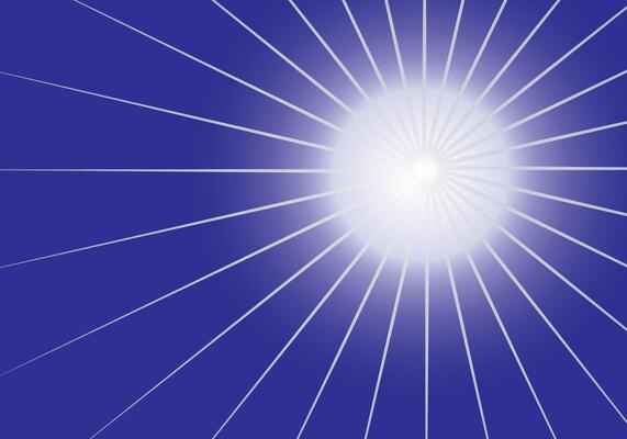Radiant Blue Sunburst Abstract Background