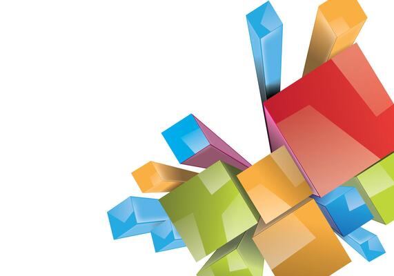 Multicolor Geometric Abstract Cluster