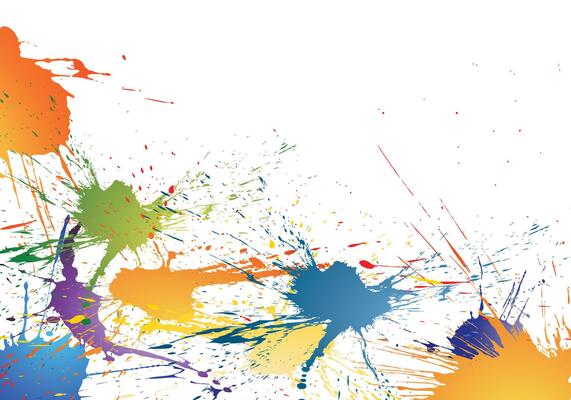 Multicolor Paint Splatter Explosion Abstract