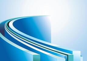 Abstract Blue Curved Pathway vector