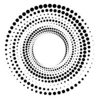 Black round halftone texture. Pop art retro style. vector