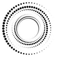 Black round halftone texture. Dotted pop art retro style. vector
