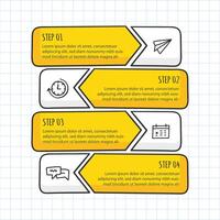 Steps to create an effective marketing strategy highlighted in a colorful infographic layout vector