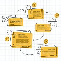 Visual representation of a project workflow illustrating stages of progress and communication strategies in a collaborative setting vector