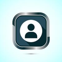 User profile icon design illustration, User profile avatar, Gray Shadow Button Design vector