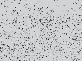 Scattered ash particle illustration. Monochrome grunge texture with random black specks on gray background. Mottled pattern with random spots vector