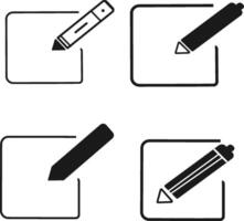 Edit icon set Pen simple icon set. Pen symbol collection vector