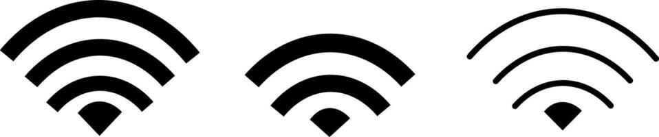 WiFi icons set, black and white Wi-Fi network connection symbol, illustrations , vector