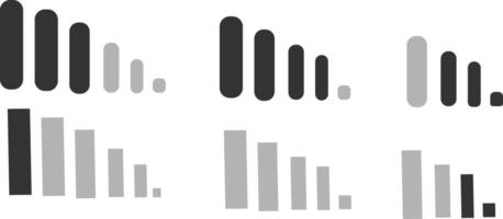 Signal strength indicator, Set with mobile network level for mobile device Mobile or internet level icons Signal set icon illustrations , vector