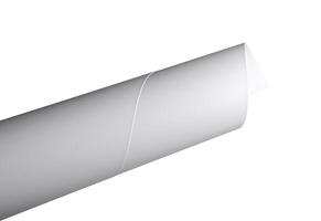 White rolled paper, curved with smooth, sleek texture. Elegant, minimal design with clean lines and photo