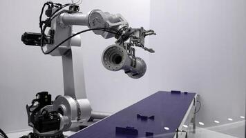 Advanced Robotic Arm Utilized in a Modern Manufacturing Environment with Enhanced Capabilities. Media photo