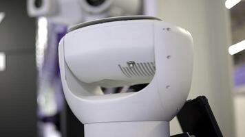 Innovative and Groundbreaking Futuristic Robot Design Featured at Tech Convention Event. Media photo