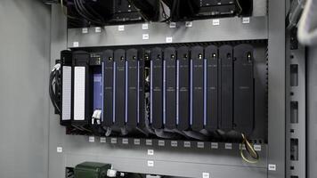 Dubai, UAE - June 2024. Data Storage Rack designed specifically for various Server Components and configurations. Media photo