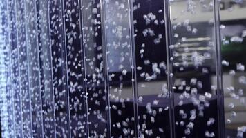 The Stunning Bubbles Floating in the Aqua Waterfall with a Beautiful Reflective Surface. Media photo