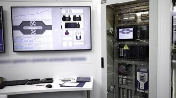 Innovative and Advanced Technology Display Featuring Cabinets and User Interfaces. Media photo