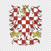 The flag of croatia, with a red and white eagle vector