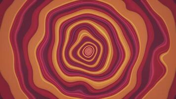 Retro swirls of shiny colorful rippling wavy circles abstract background. Trippy organic fluid motion in warm vintage color tones. Full HD looping psychedelic animation. video