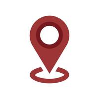 A red pin on a white background vector
