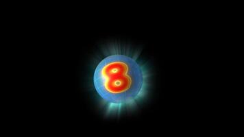 a ball with numbers from one to twenty appears with beautiful effect video