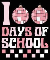 100 Days Of School Graphics Design vector