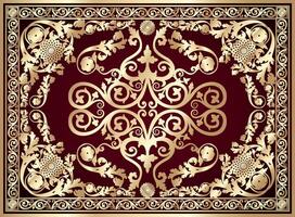 ornamental background carpet card vector